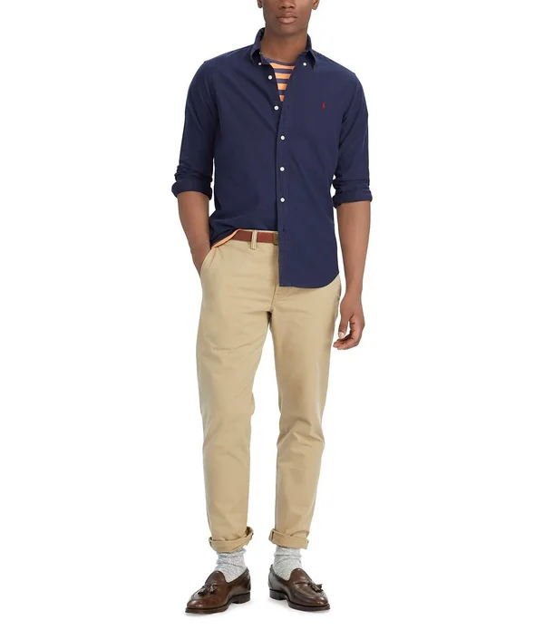 Polo Ralph Lauren Men's Classic Fit Garment-Dyed Oxford Shirt - French Turquoise