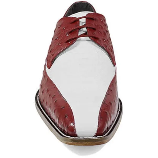 Stacy Adams Trevi Leather Sole Bike Toe Oxford Shoes Red Multi 25367-640 - Men's, Size: 7.5