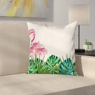 Flamingo Pillow Cover East Urban Home Size: 24x22 x 24x22