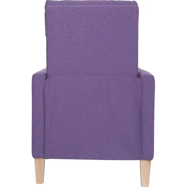 Noble House Zacari Mid Century Fabric Recliner - Violet