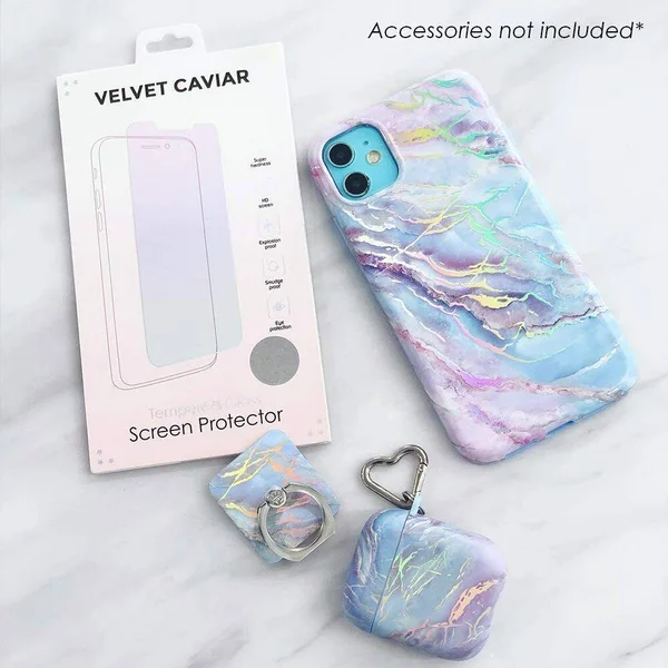 Velvet Caviar Compatible with iPhone 11 Case Marble for Women & Girls - Cute Protective Phone Cases (Pink Iridescent Hologra