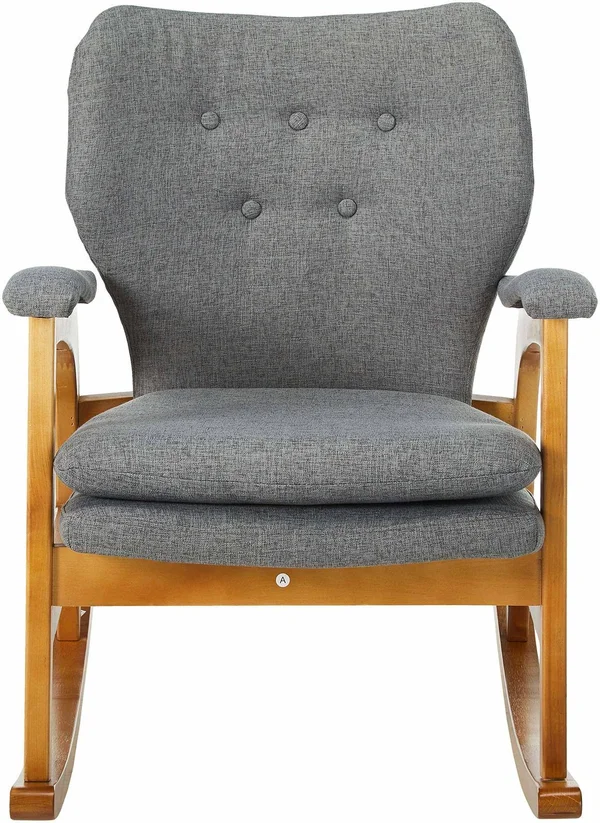 Bethany Mid Century Fabric Rocking Chair (Grey)