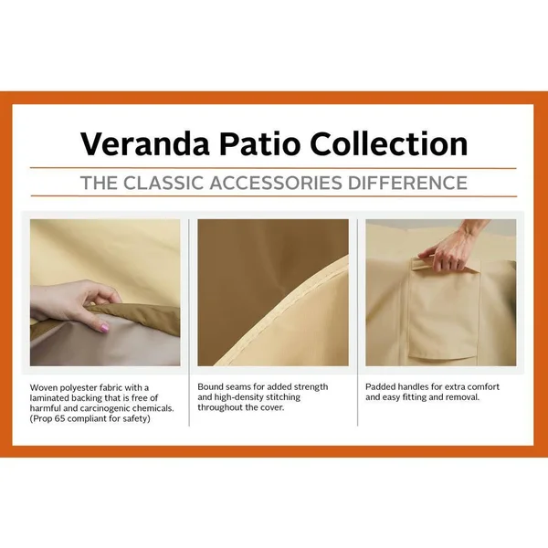 Classic Accessories Veranda Patio V-Shape Sectional Lounge Set Cover