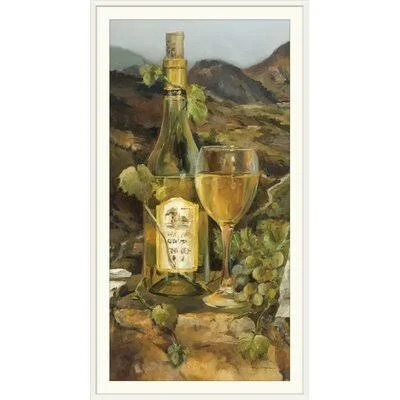 &Tuscan Valley White& by Marilyn Hageman Painting Print Great Big Canvas Size: 44x22 H x 26x22 W x 1x22 D, Format: Black Framed