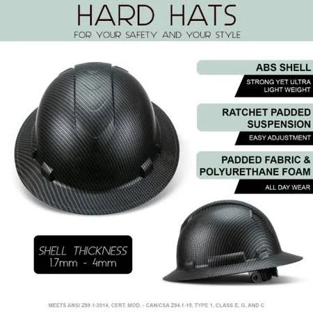 Acerpal 1Cf5Bk6M-Ks Full Brim Hard Hat - Cust. Event Horizon Design SAF