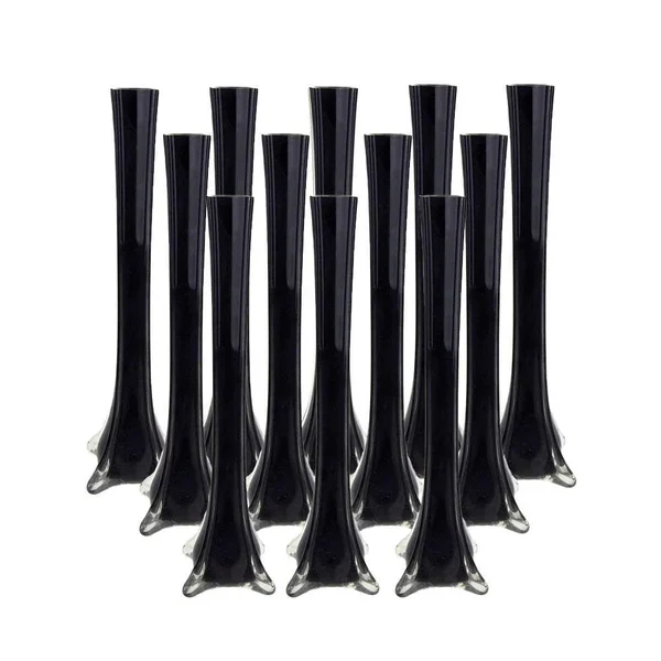 Tall Eiffel Tower Glass Vase Centerpiece, 24-Inch, White