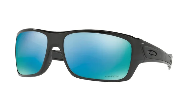 Oakley Turbine Sunglasses - Polished Black/Prizm Deep Water Polarized