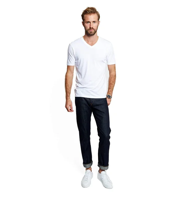 Goodlife Classic Supima Blend V-Neck T-Shirt White