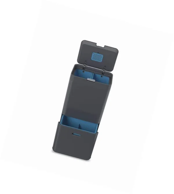 Joseph Joseph 30025 Intelligent Waste Totem Recycle Bin Separation Unit 15 Gallon, 58 LITER Graphite
