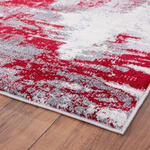 Luxe Weavers Nuvola Collection Red 9x12 Abstract Area Rug