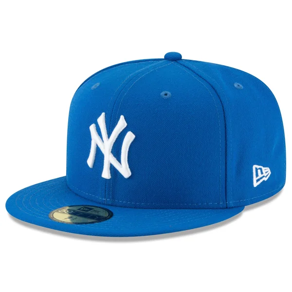 New Era 59FIFTY MLB New York Yankees Royal Blue Basic Fitted White Hat 11591129