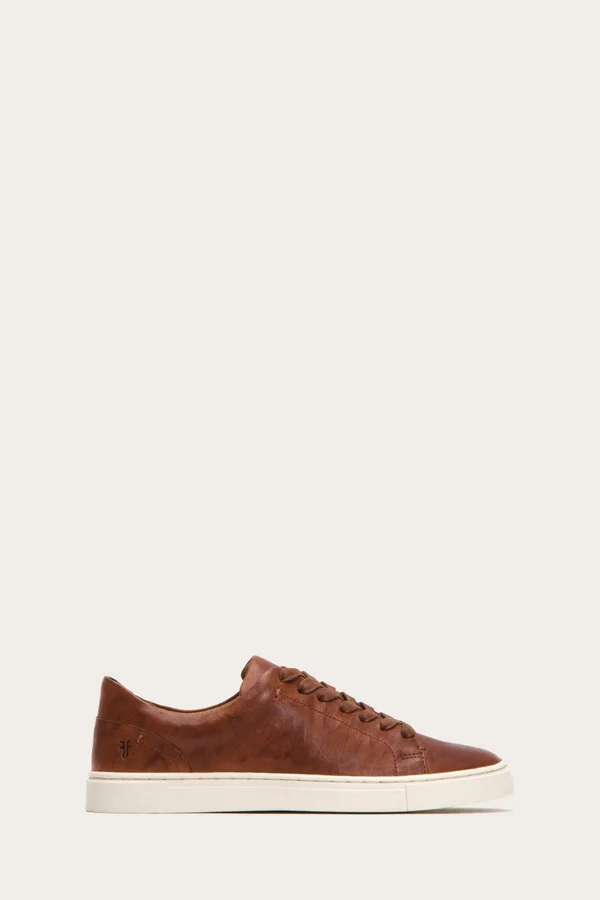 Frye Ivy Low Lace Sneakers Cognac 10