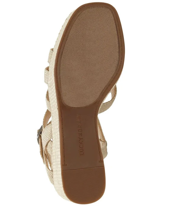 Women's Lucky Brand Carlisha Wedge Sandal - Red - Size 11