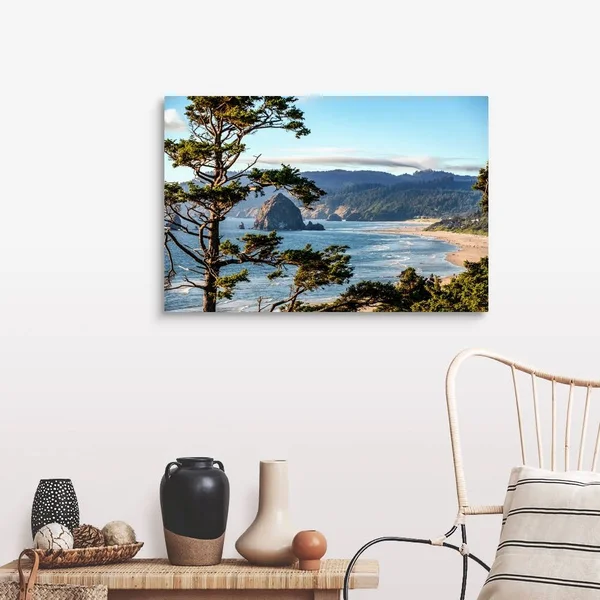 Cannon Beach Landscape - Haystack Rock, Oregon, Canvas Wall Art, 36x24, Great Big Canvas