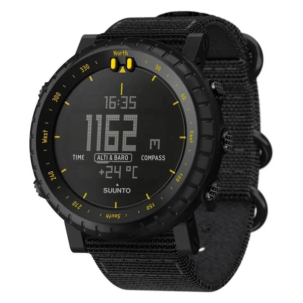 Suunto Core Black Yellow - 49.1 x 49.1 x 14.5 mm