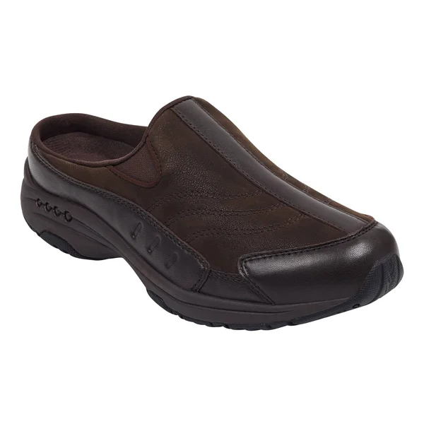 Women's Easy Spirit Traveltime Sneaker, Size 9.5 W - Brown