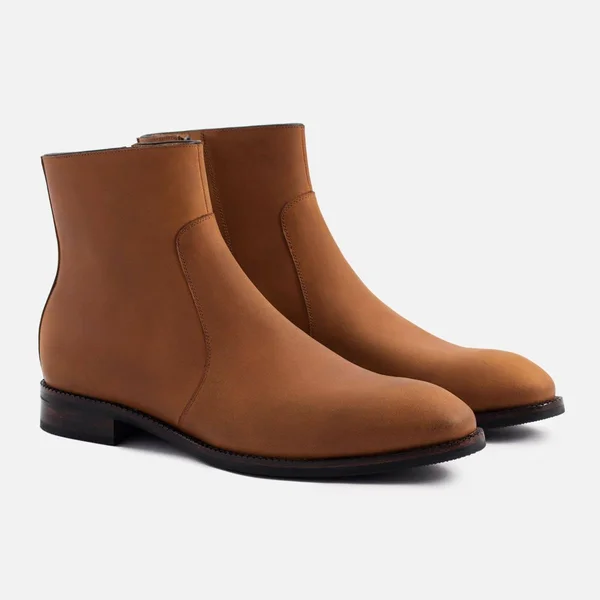Beckett Simonon Easton Side-Zip Boots - Pull-Up - Walnut, Size 9.5, Men's Boot