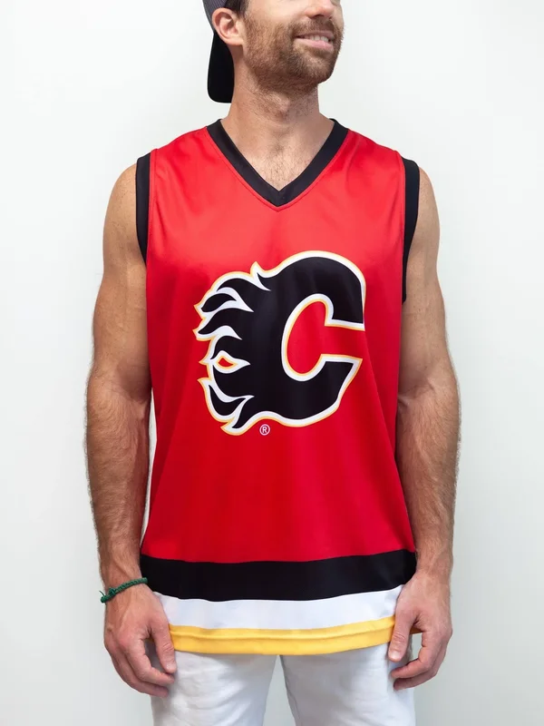 Calgary Flames Hockey Tank M - Red, Polyester