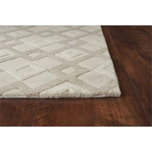 8& x 10& 6x22 Wool Ivory Area Rug