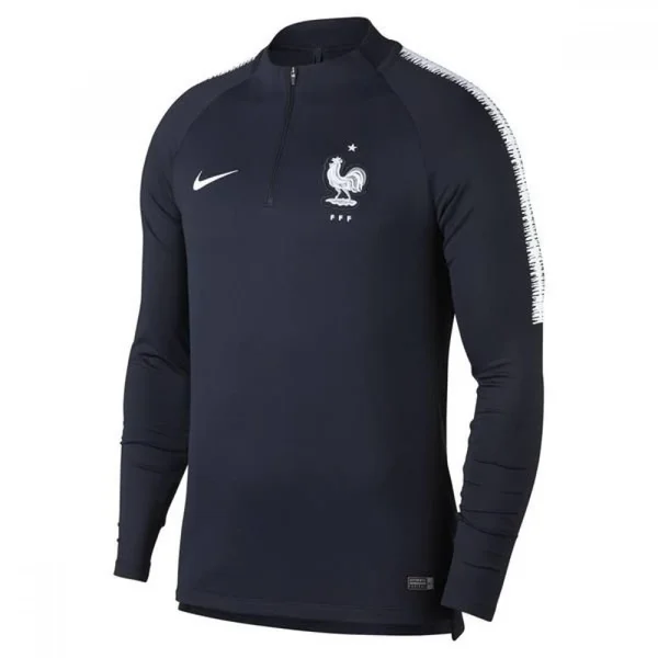 2018-2019 France Nike Training Drill Top (Obsidian) - Kids