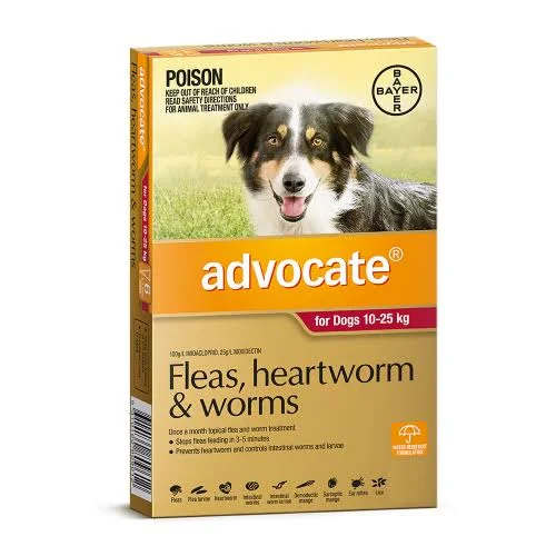 Advocate Large Dog 10-25KG 3 Pack