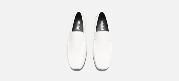 Kenneth Cole Men's Hope Textured Driver Shoes - White - 10M