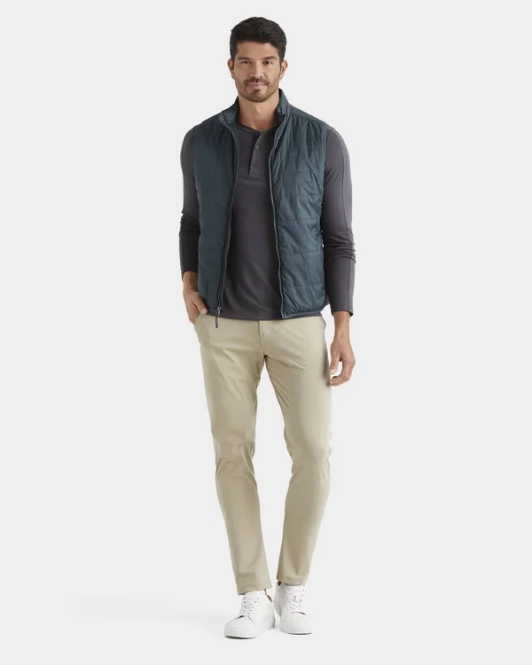 Men's Rhone Trek Wool Blend Henley, Size Small - Green