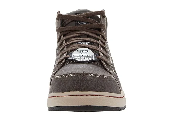 Skechers Men's Work Watab Stirling Steel Toe High Top - Chocolate