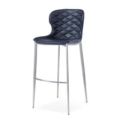 Kristyn Bar & Counter Stool George Oliver Seat Height: Bar Stool (30” Seat Height), Base Color: Stainless Steel, Upholstery