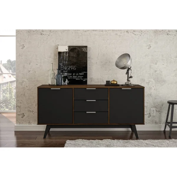 Edina Buffet Dark Brown Black - Chique, Dark Brown/Black