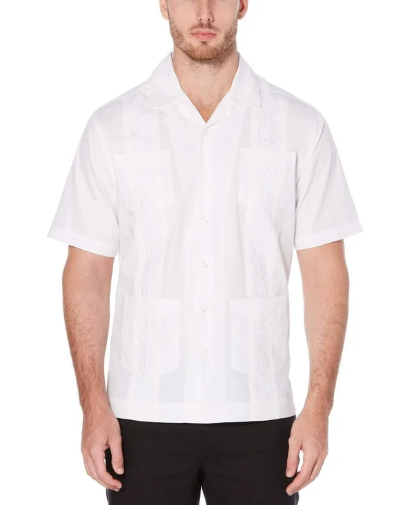 Cubavera Big and Tall Mens Short Sleeve Button-Down Shirt - 2X-Large, White