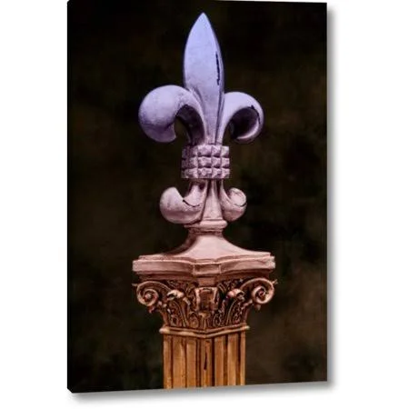 Fleur De Lis Living 'Fleur De Lis I' Photographic Print on Wrapped Canvas, Size: 32 inch H x 21 inch W x 1.5 inch D, Brown