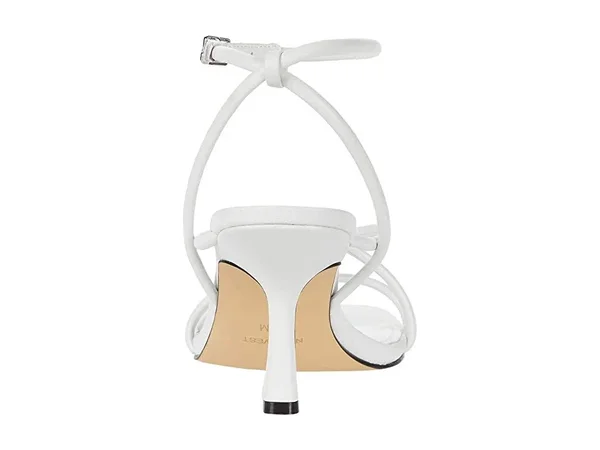 Nine West Women's Nolan Strappy Sandal - Size: 9, White Leather