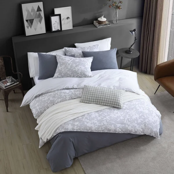 Kenneth Cole New York Merrion Comforter Set - Cotton, LT Grey, King