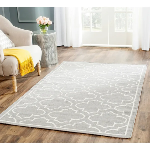 Safavieh 3& x 5& Dhurries DHU625C Brown - Ivory Rug