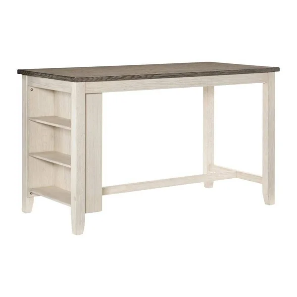 Lexicon Timbre 5-Piece 3-Shelf Wood Counter Height Dining Set in Antique White - 5603WW-36_5 - 22.5" x 7" x 8.5"