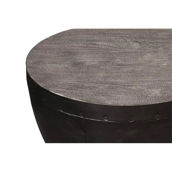 Porter Designs Thrum Round End Table - Gray