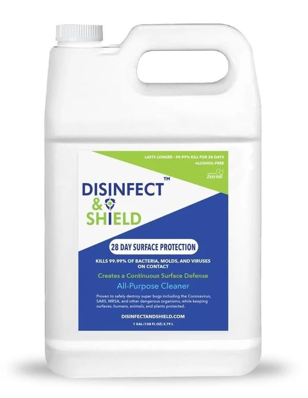 Disinfect & Shield 1-Gallon Minimal Scent Disinfectant Liquid All-Purpose Cleaner, 01-01-SS