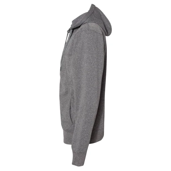 Independent Trading Co. EXP80PTZ Poly-Tech Full-Zip Hooded Sweatshirt - Gunmetal Heather - L