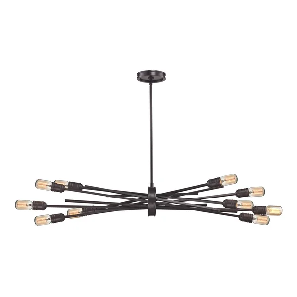 Elk Lighting 66912/10 Xenia 10 Light Chandelier in Oil Rubbed Bronze
