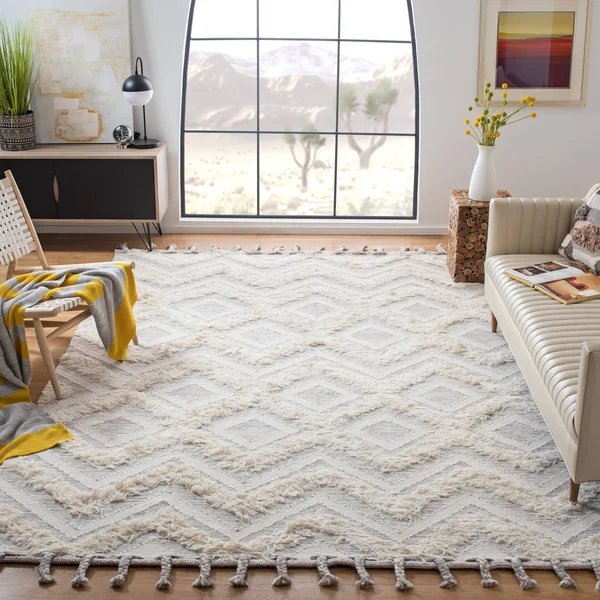 Safavieh Kenya Rug Collection KNY957A - Ivory, Grey - 3& x 5&