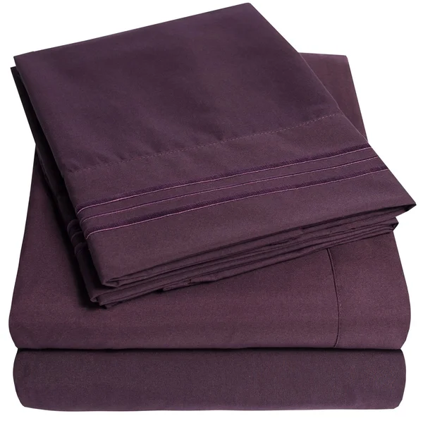 Sweet Home Collection Cal King 4-pc Sheet Set - Purple