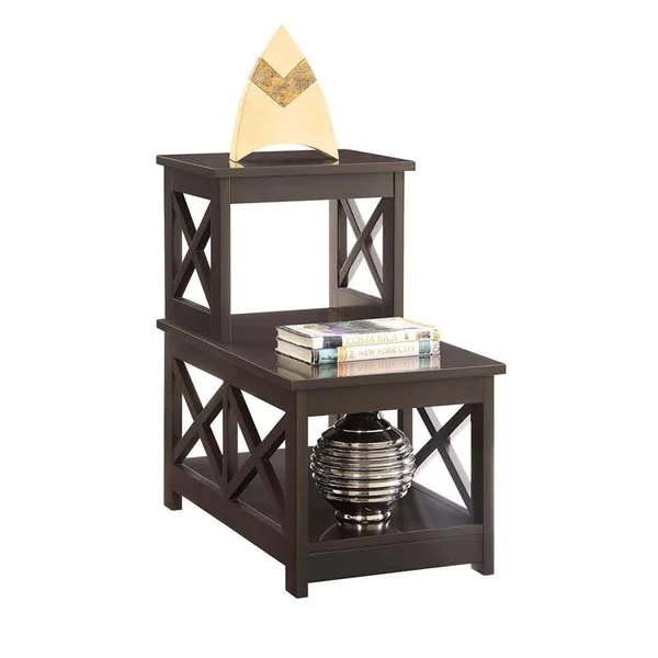 Convenience Concepts Oxford 2 Step Chairside End Table - Espresso