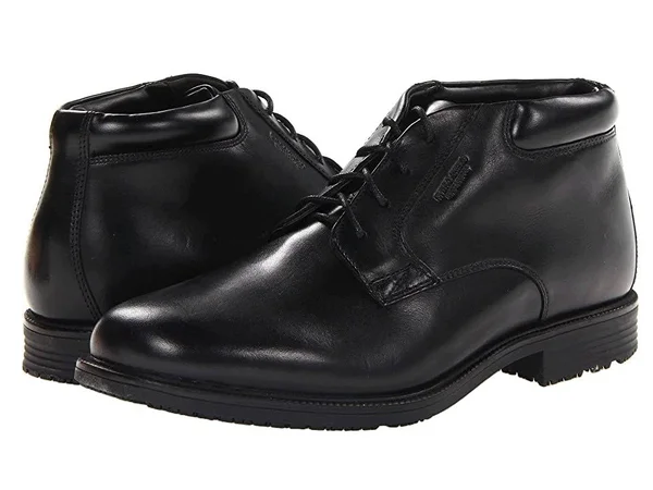 Rockport Men's Essential Details Waterproof Chukka Boot Black, 12, M