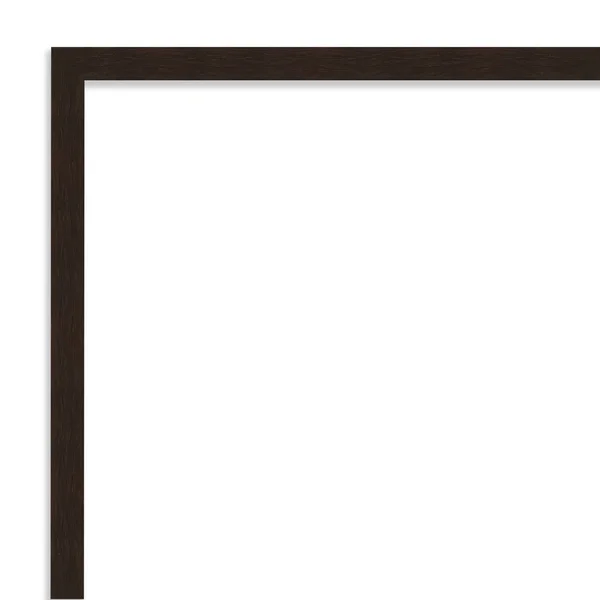 Amanti Art Carlisle 37 in. x 25 in. Rustic Rectangle Framed Espresso Narrow Bathroom Vanity Wall Mirror, Matte Brown