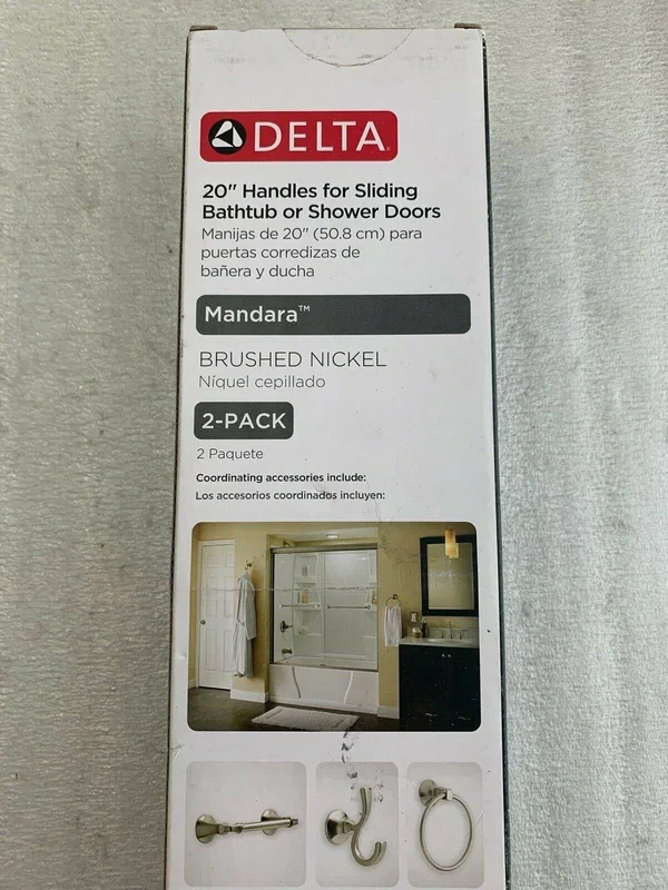Delta Mandara 20 in. Handle for Sliding Shower or Bathtub DOOR - Nickel