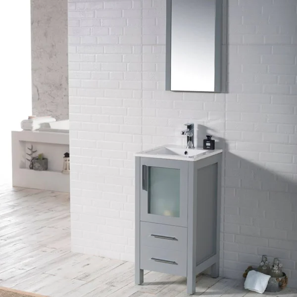 Blossom Sydney 16x22 Vanity Set with Mirror Metal Gray