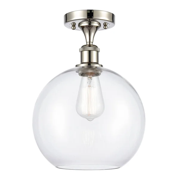 Innovations 516-1C-PN-G122-10-LED Polished Nickel Large Athens 1 Light Semi-Flush Mount