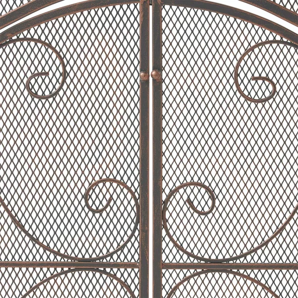 41x22 Black Contemporary Scrollwork Accent Fireplace Screen