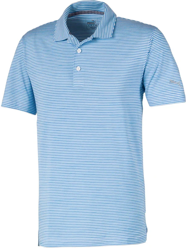 Puma Men's Caddie Stripe Golf Polo - XXL, Blue